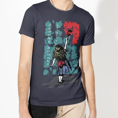 Crypto t-shirts for men and women - Alice Paints