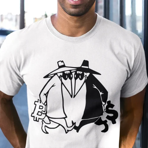 Crypto t-shirts for men and women - BTC vs Cash