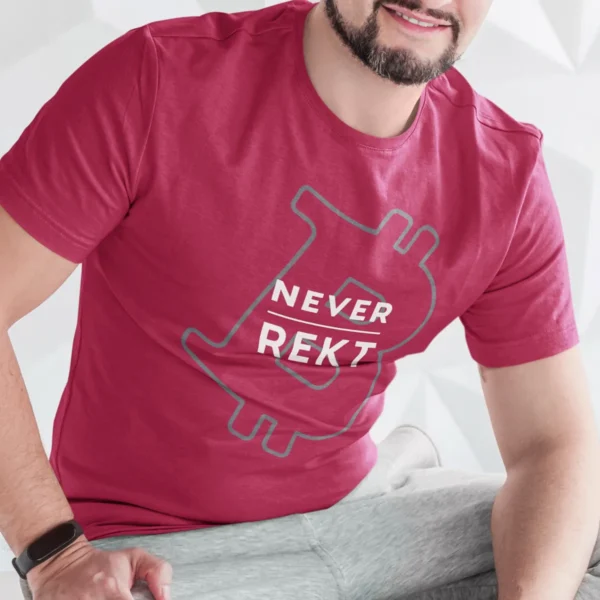 Crypto t-shirts for men and women - Never Rekt