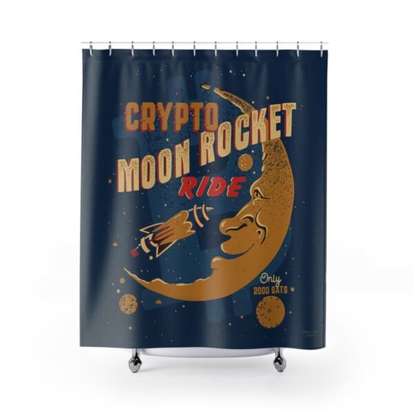 Moon Rocket <br> Shower Curtain - Image 2