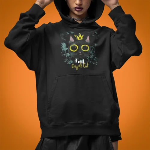 Feed Crypto Cat <br> Med Weight Hoodie JH001