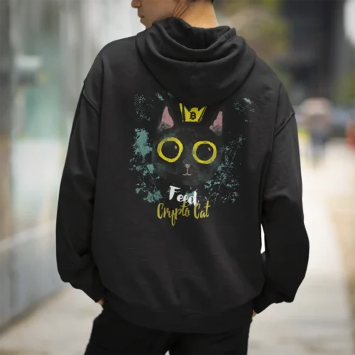 Feed Crypto Cat <br> Med Weight Hoodie JH001