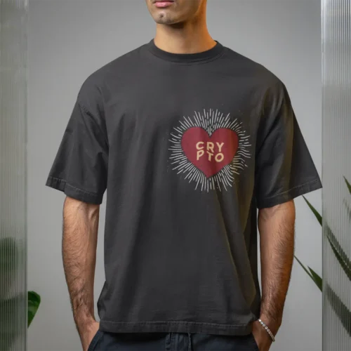 Heart Crypto <br> Bella Canvas 3010 Oversized Boxy Tee