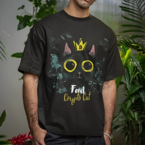 Feed Crypto Cat <br> Bella Canvas 3010 Oversized Boxy Tee